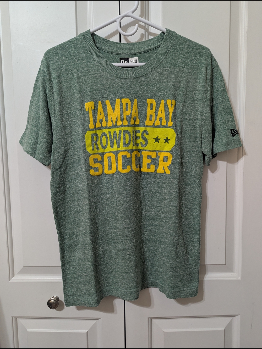 Tampa Bay Rowdies New Era Heather Green Crewneck Tee